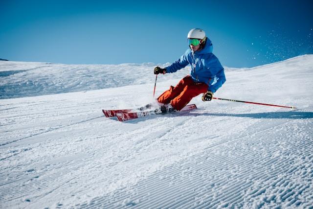 Skiing on a snowy mountain in Aspen